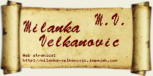 Milanka Velkanović vizit kartica